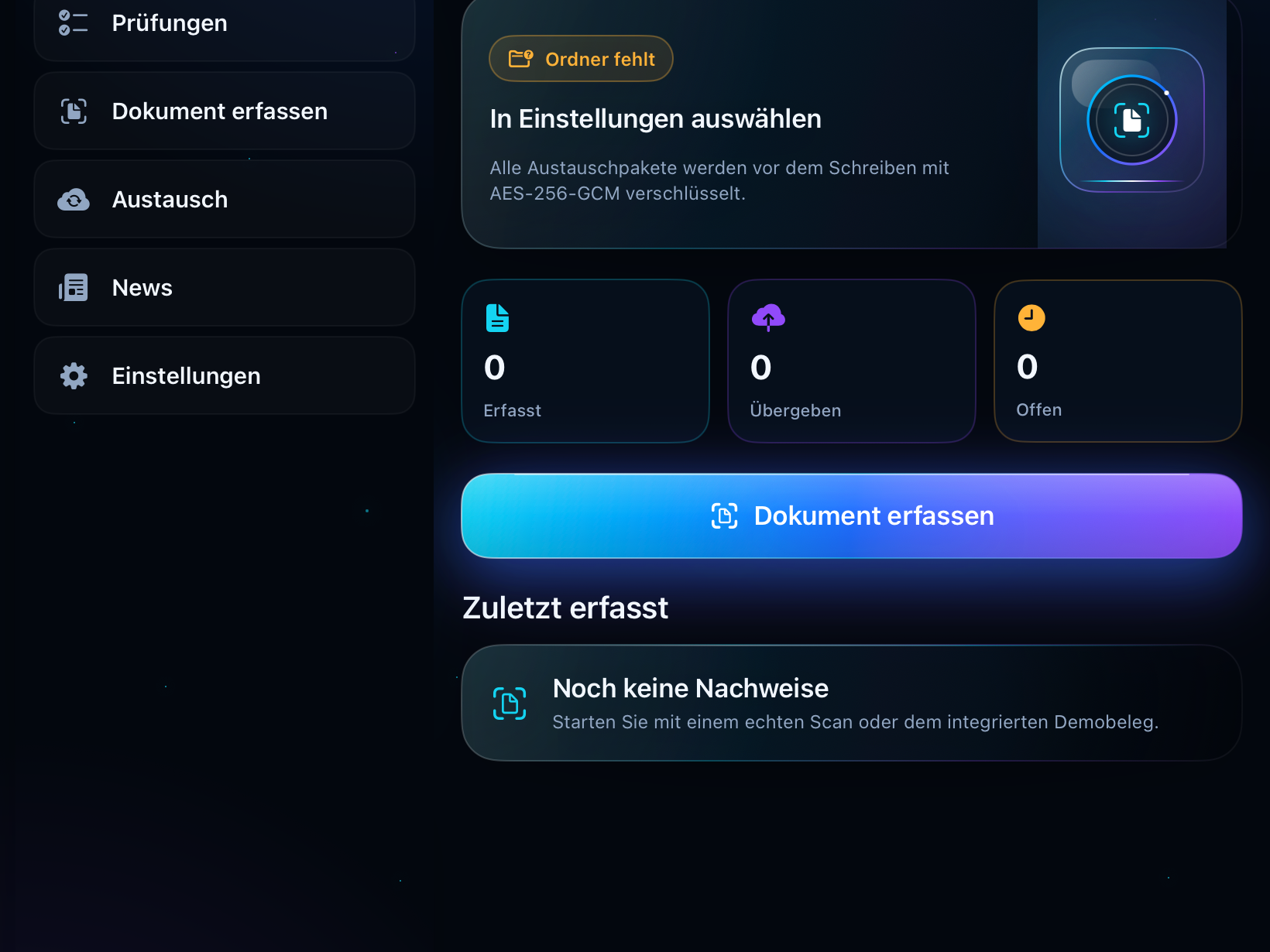 MK Intelligence auf dem iPad im Querformat für Interviews und Prüfungen